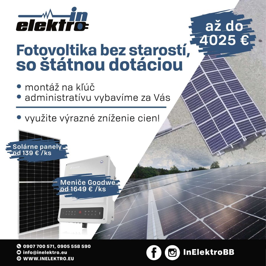 Fotovoltika zo štátnou dotáciou