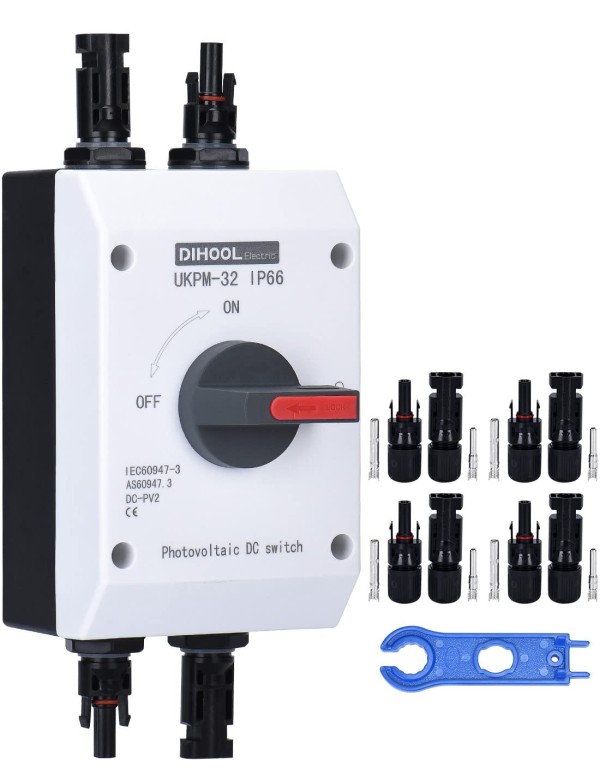 Odpojovač DC/DC AZO DIGITAL pre fotovoltaiku 32A / 1000VDC so zhášacou komorou